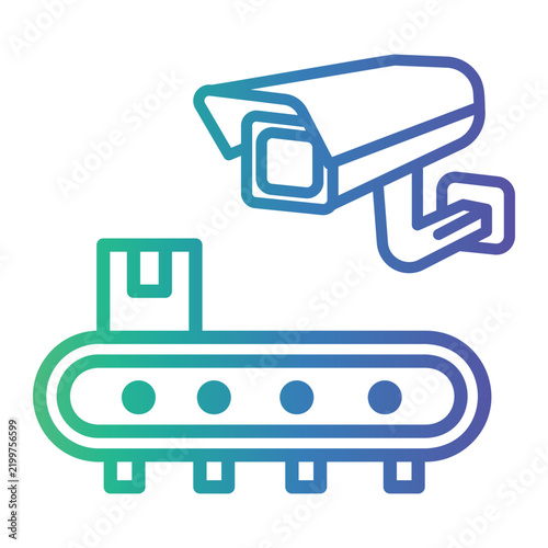 Plakat cctv Line Gradient Icon
