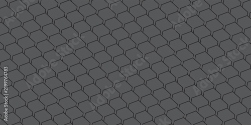 Abstract Geometric Pattern with Interlocking Dark Grey Hexagons