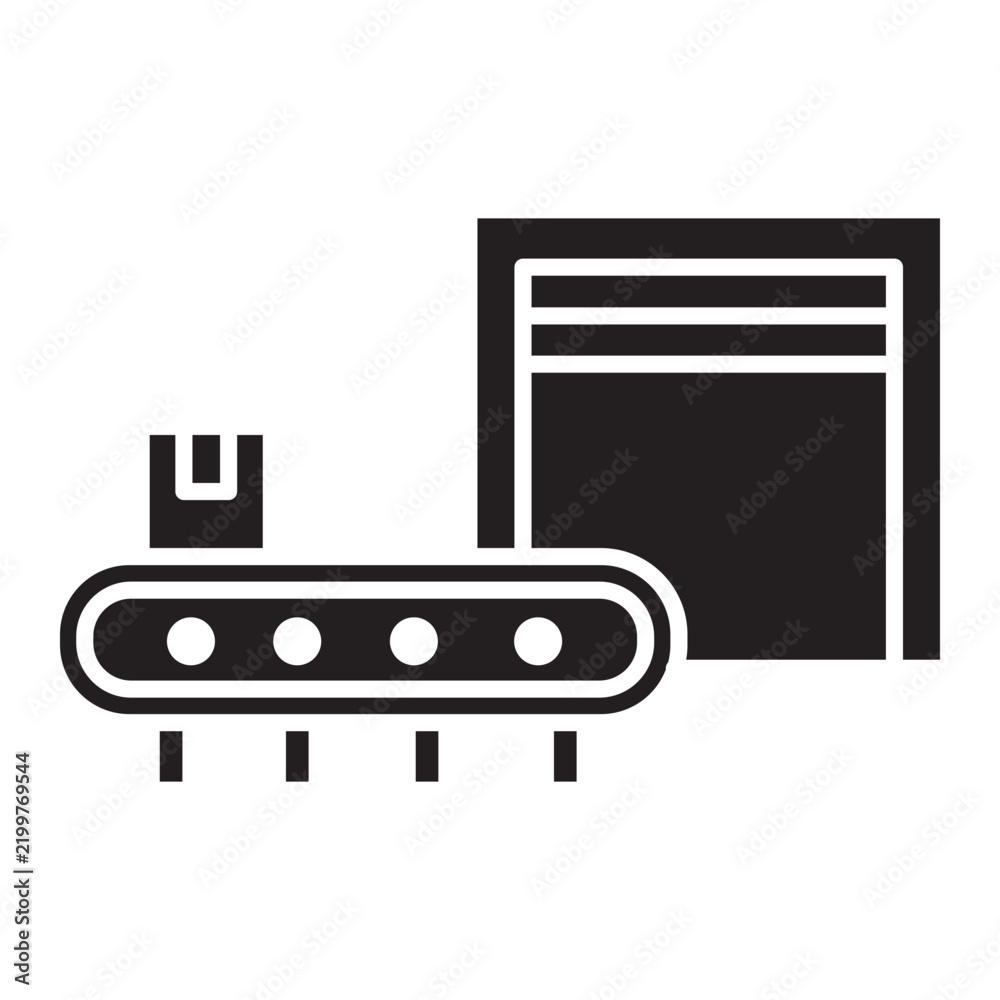 Fototapeta premium package Solid icon