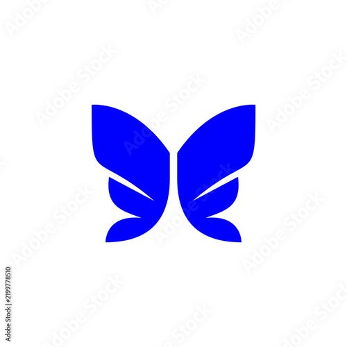 Minimalist Blue Wings Emblem Concept