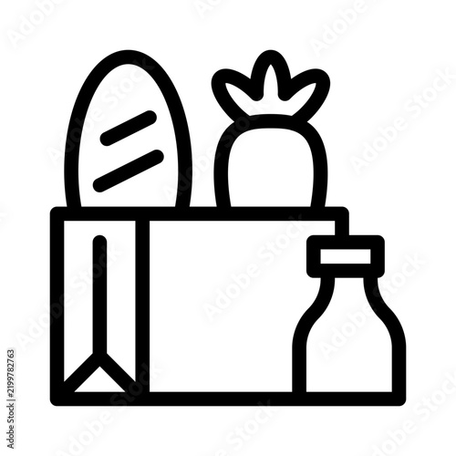 groceries line icon