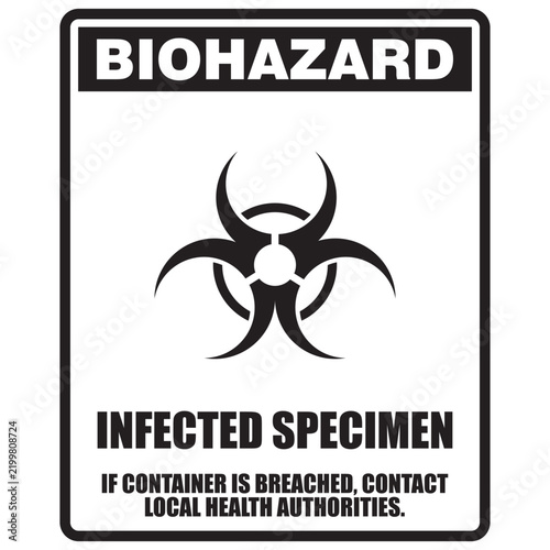 BIOHAZARD, INFECTED SPECIMEN. INFOGRAPHIC VECTOR