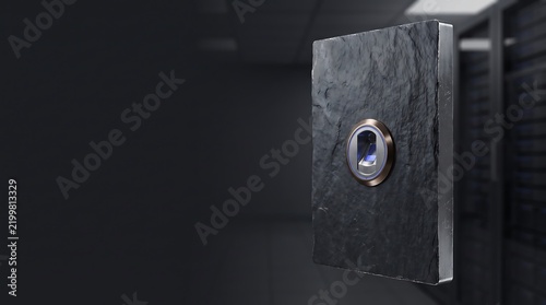 Rugged industrial server hardware component mounted vertically in a data center