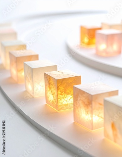 cubic washi paper lanterns