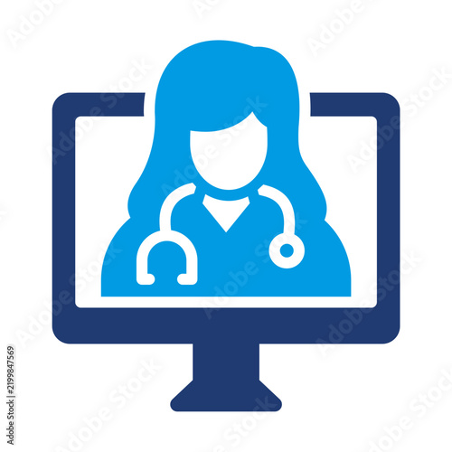 Tapety artystyczne Telemedicine Icon