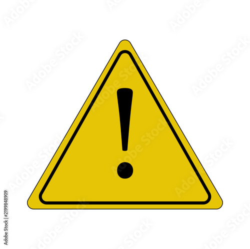 yellow warning sign