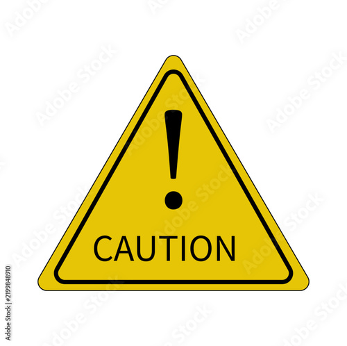 yellow warning sign with exclamation mark