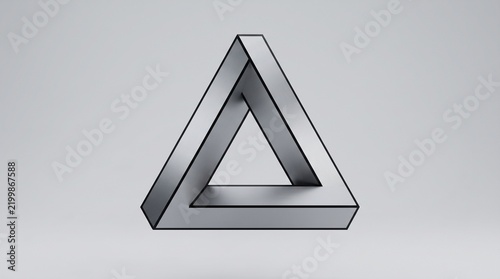 Plakat Impossible Triangle Optical Illusion | Mind-Bending Geometric Art