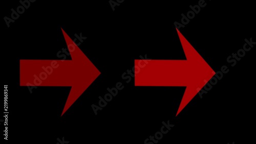 Arrow on black background