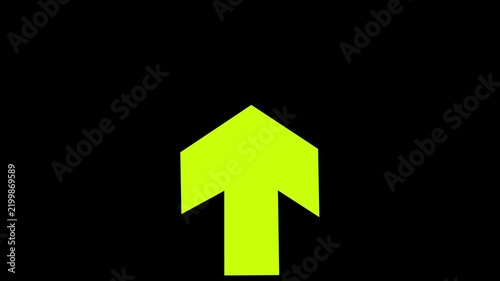 Arrow on black background