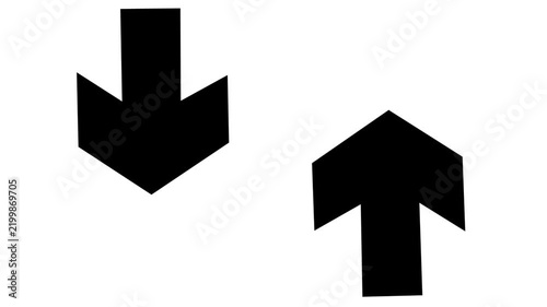 Arrow on black background