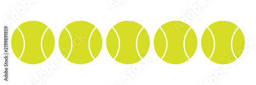 Textured tennis ball icon in bright yellow-green color. Flat vector illustration of sport equipment for competition, fitness, or tournament design isolated on white background. vector