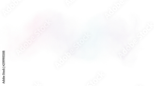 Abstract halftone dot wave pattern with delicate color fading