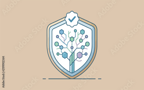 Digital tree network inside a protective shield
