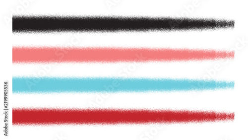 Colored spray paint strokes with textured grain on white background