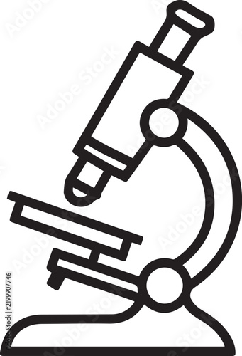 Microscope Line Art Illustration
