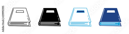 Book Icon Set Multiple Style