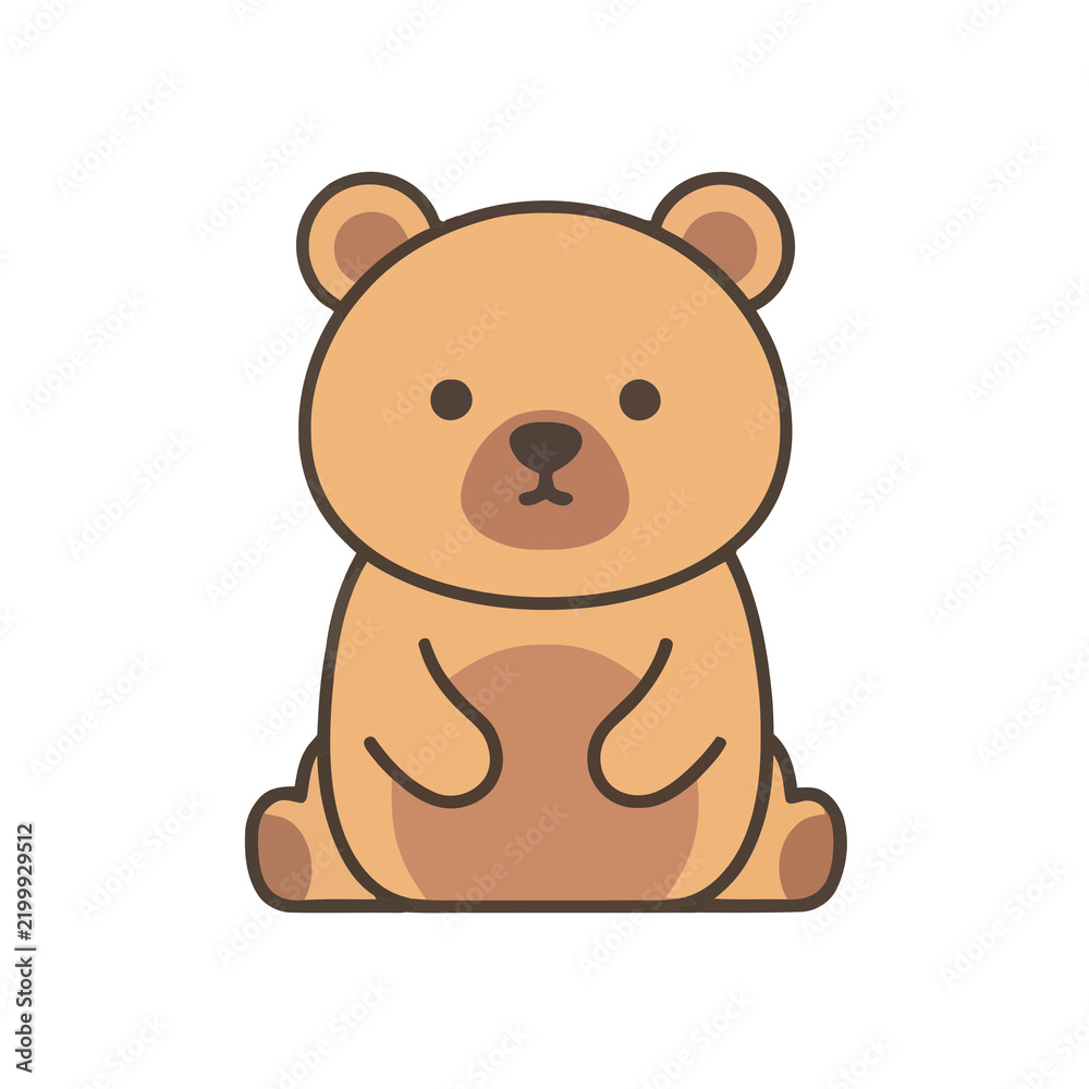 Fototapeta premium Cute cartoon bear illustration