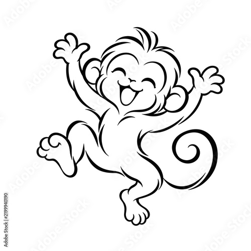 Photography animal monkey lineart