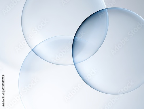 Translucent Circles Overlapping on Clean Background for Design Use