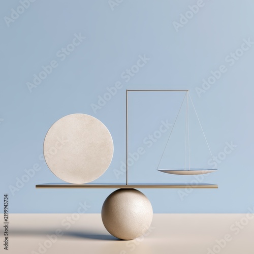 Simple Geometric Balance Scale for Visualizing Fairness Concept