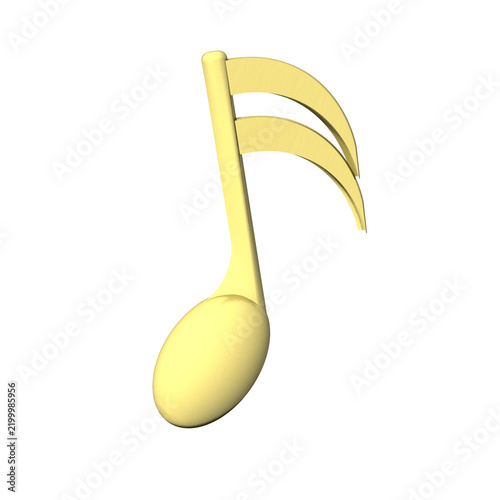 Png; Trasparente. Nota musicale dorata, isolata su sfondo trasparente