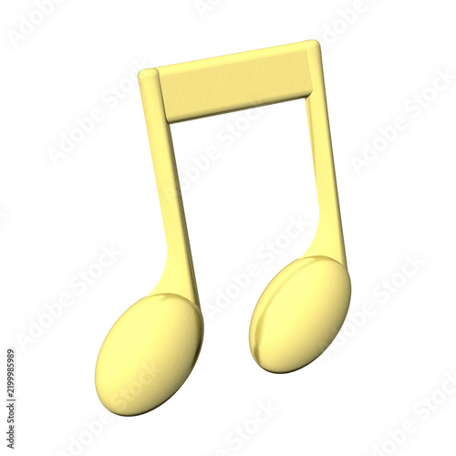 Png; Trasparente. Nota musicale dorata, isolata su sfondo trasparente