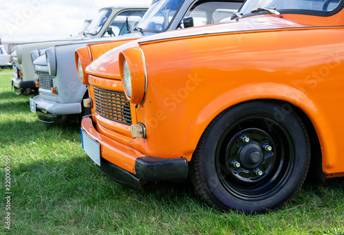 Vintage Orange Trabant 601 Car in Zwickau Saxony Germany