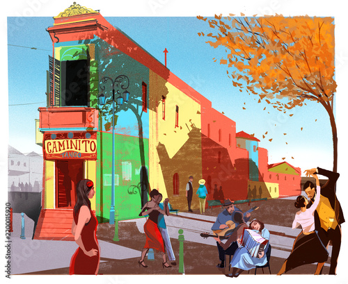 Buenos Aires La Boca district. 
