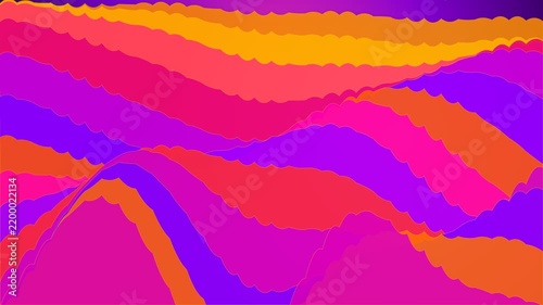 Abstract wavy lines background with vibrant colors of pink orange and purple in a modern fluid design