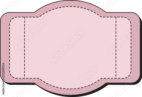 Pink Vintage Blank Decorative Tag Label Frame