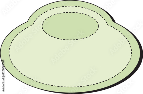 Green Vector Eye Diagram Illustration Element