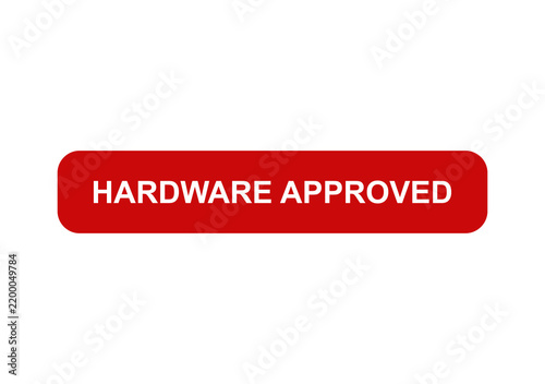 Red approved hardware badge