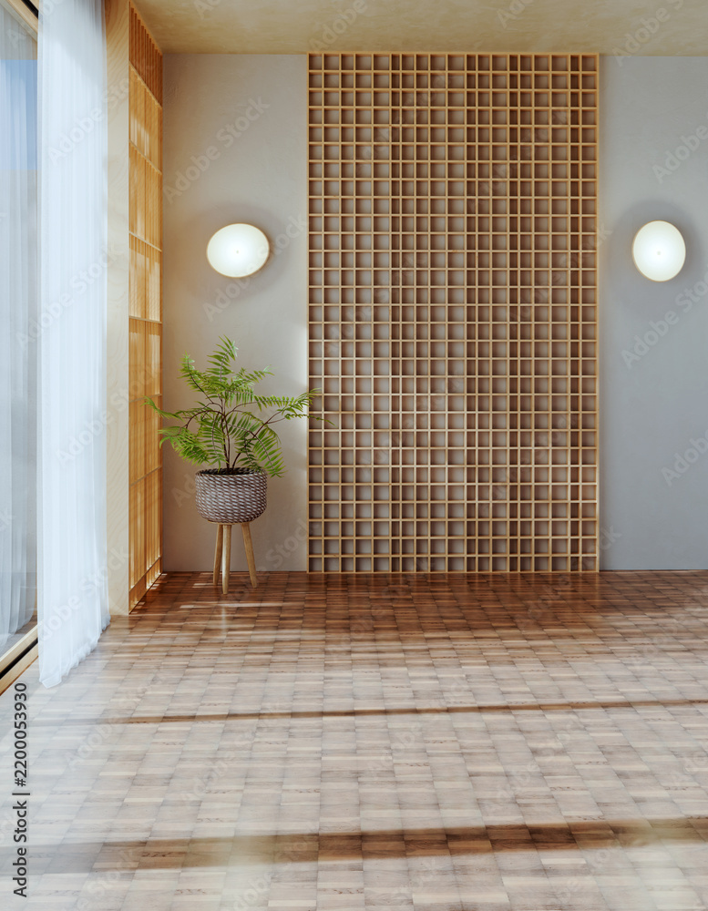 Fototapeta premium 3D rendering, 3d illustration, Large Luxury modern living room interior, brutalist architecture realistic lighting, Graphic Overlay wide angle, contemporary furniture, clean lines, minimalist decor,