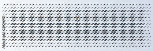 Abstract blue halftone grid pattern with square elements