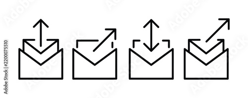 Set of four minimalist email and message export