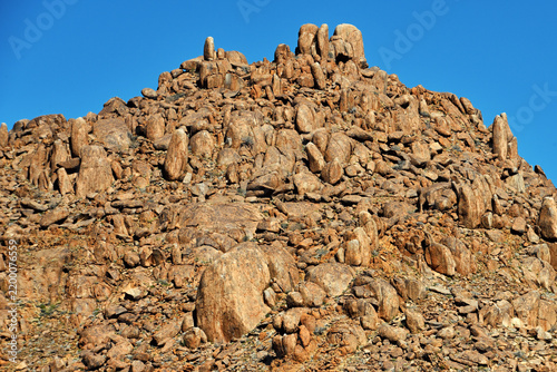 The granite outcrops in the Desert Namib