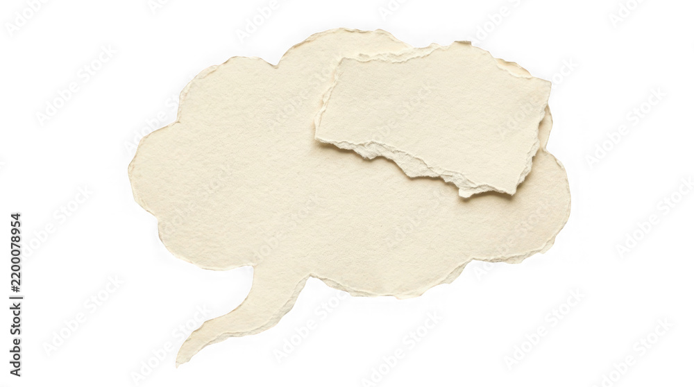 Obraz premium Speech thought bubble with a light sketch style isolated on transparent background, illustration