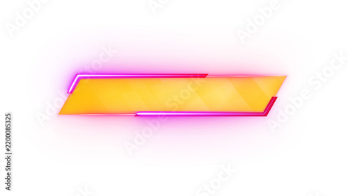 Modern Tech Neon HUD Lower Third Title Element