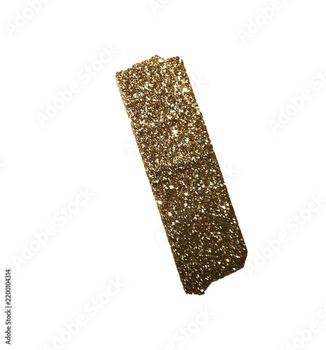 Gold glitter tape PNG on transparent background, shiny metallic sparkly sticky tape element