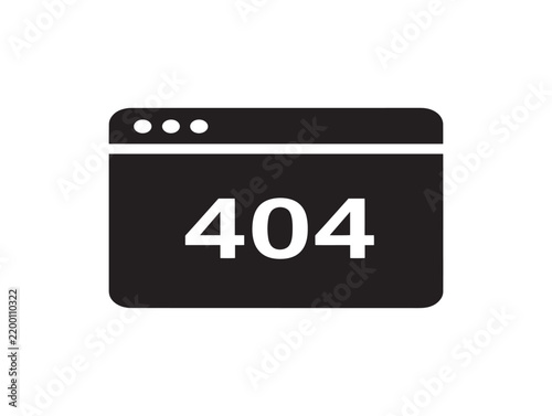 404 error page icon illustrating website failure in digital interface design