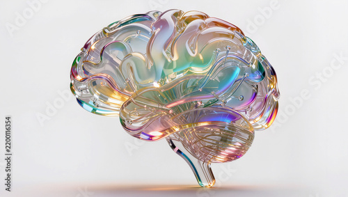 Glass brain symbolizing artificial intelligence and innovation