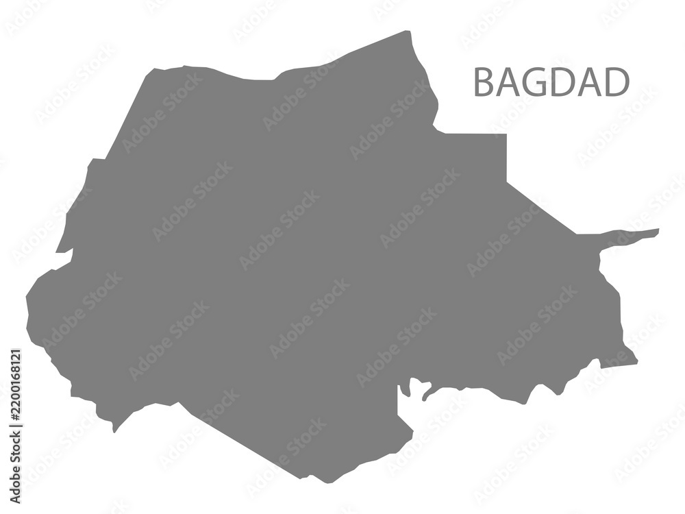 Obraz premium Bagdad City Map, Arizona, USA