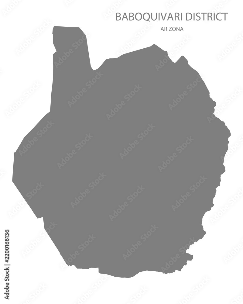 Obraz premium Baboquivari District Map, Arizona, USA