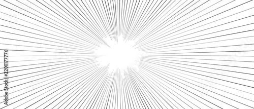 Manga speed lines background, black and white radial sunburst pattern, comic book action zoom effect, cinematic motion blur rays for dynamic storytelling