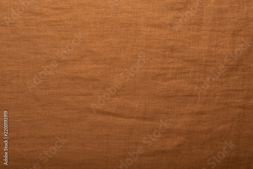 Natural Terracotta Linen Textile Background