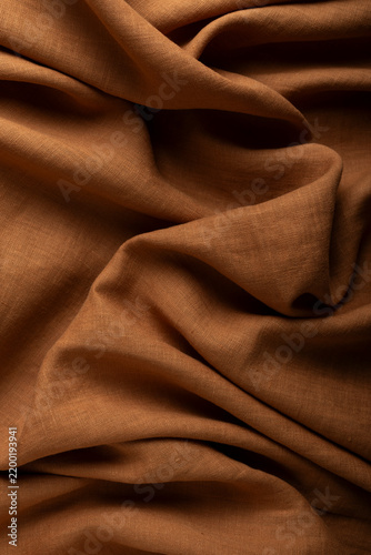 Terracotta Linen Fabric Texture Background