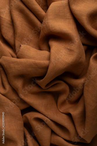 Terracotta Linen Fabric Texture Background