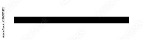 Minimal Horizontal Black Bar On White Background Simple Divider, Banner, Or Graphic Element For Design.
