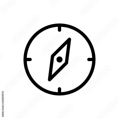 The compass line icon animation shows a simple compass pointing in a fun loop. alpha channel transparent background